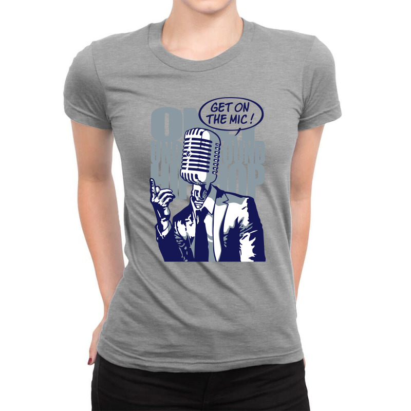 Get On The Mic Ladies Fitted T-Shirt by gematees | Artistshot