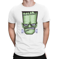 Scary Frankenstein Halloween Tee Pink T-shirt | Artistshot