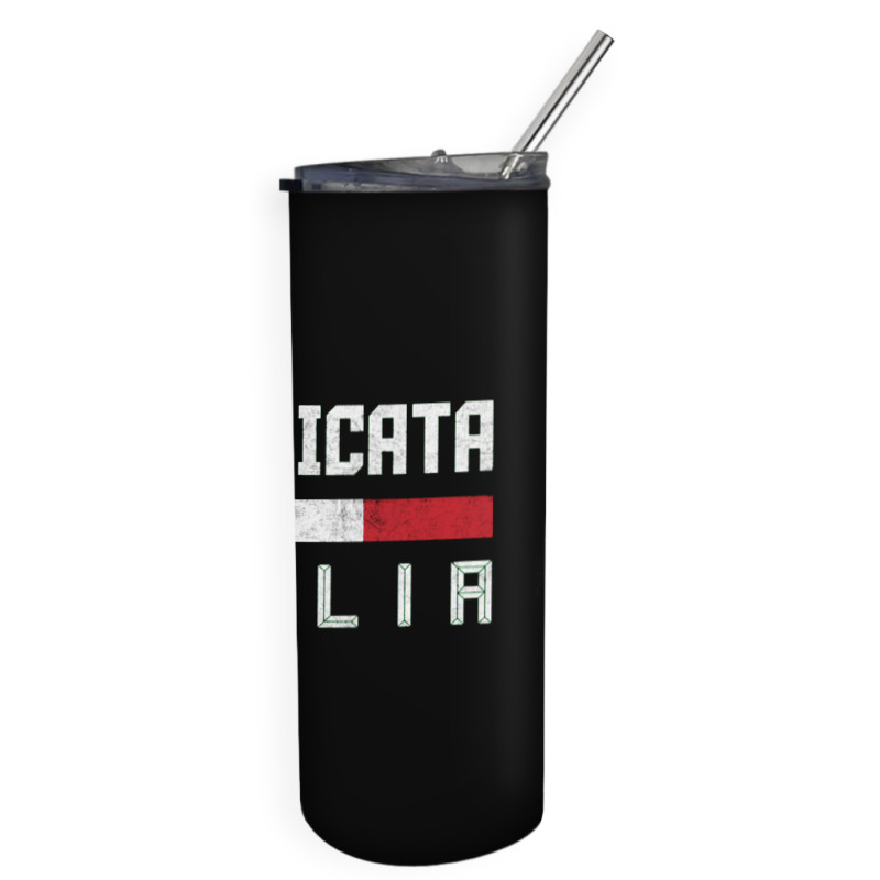 Basilicata Italia Italy Typography Design Skinny Tumbler | Artistshot