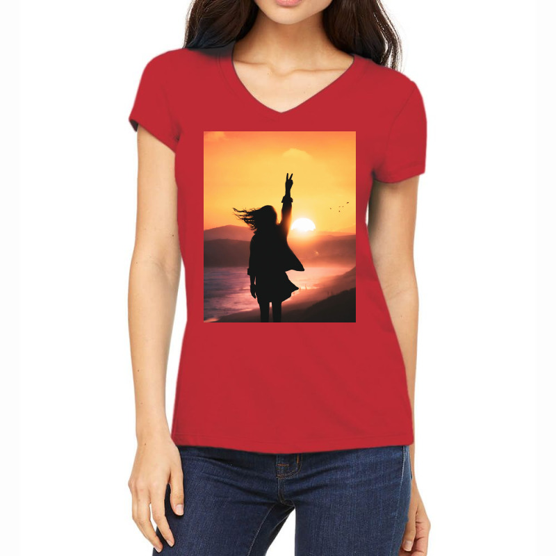 Freedom (2) Women's V-neck T-shirt | Artistshot