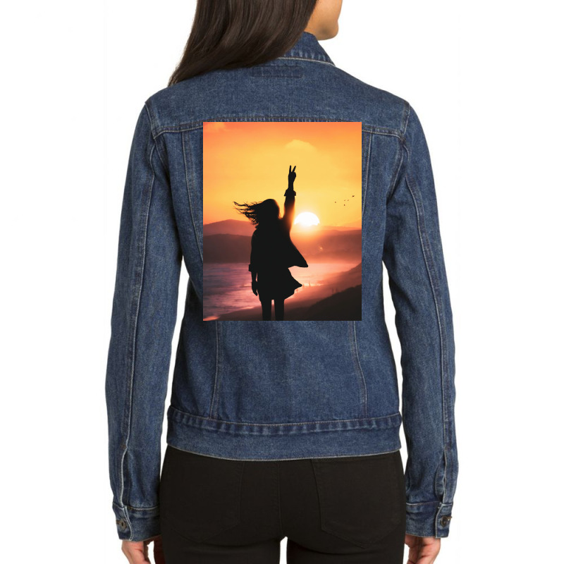 Freedom (2) Ladies Denim Jacket | Artistshot