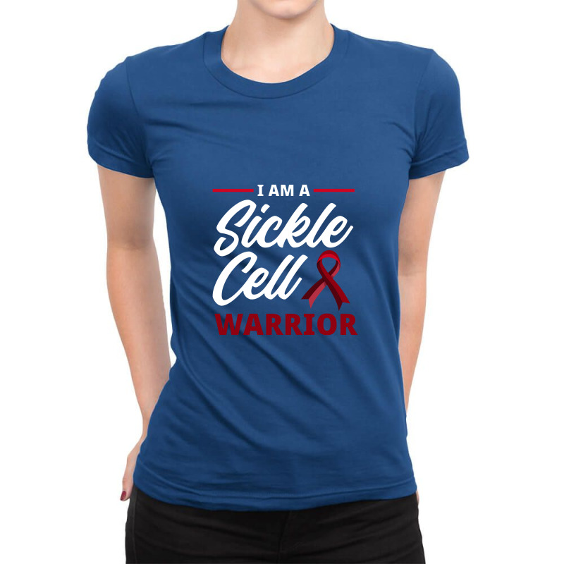 I'm A Sickle Cell Warrior Sickle Cell Anemia Awareness Ladies Fitted T-Shirt by suvukana | Artistshot