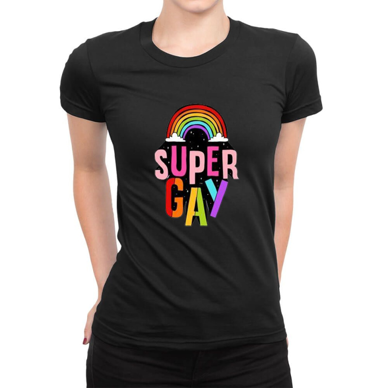 Super Gay Colorful Ladies Fitted T-Shirt by ŞEN | Artistshot