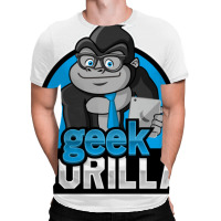 Geek Gorilla All Over Men's T-shirt | Artistshot