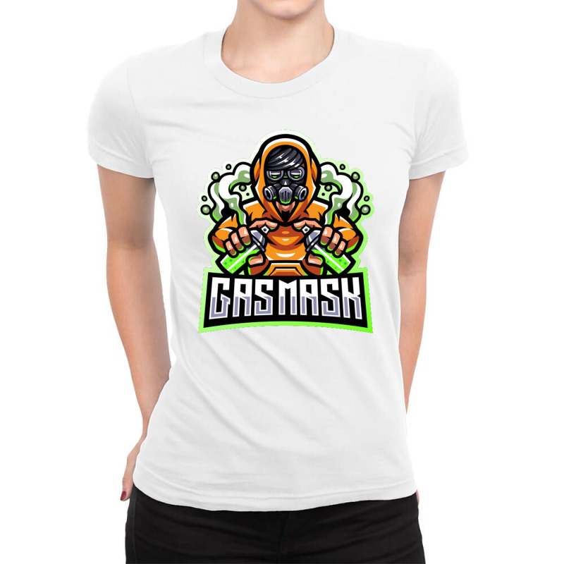 Gas Mask Ladies Fitted T-shirt | Artistshot