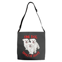 One Dog Short Of Crazy T  Shirtone Dog Short Of Crazy T  Shirt (13) Adjustable Strap Totes | Artistshot