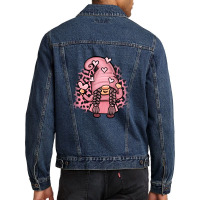 Valentine Gnome Girl Men Denim Jacket | Artistshot