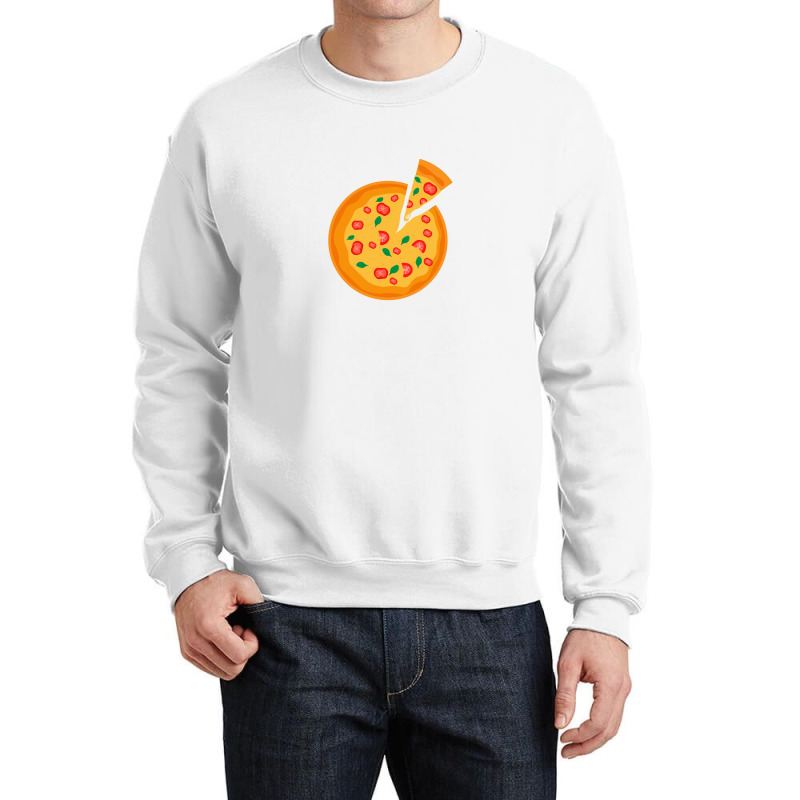 Margherita Pan Pizza Illustration Crewneck Sweatshirt | Artistshot