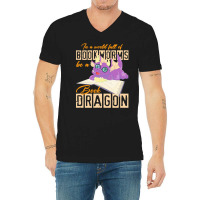 Book Dragon T  Shirt Funny Reading Bookworm Magical Animal Book Dragon V-neck Tee | Artistshot