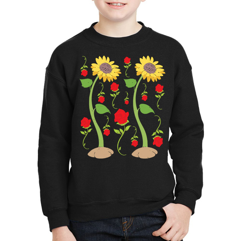 Botanical T  Shirt Floral Nature Sunflowers Garden Flowers Roses Botan Youth Sweatshirt by wlowe820 | Artistshot