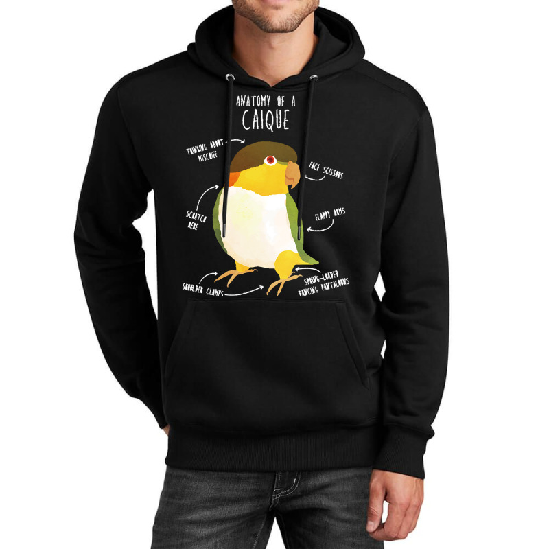 Caique T  Shirt Anatomy Of A Black  Headed Caique T  Shirt Unisex Hoodie | Artistshot