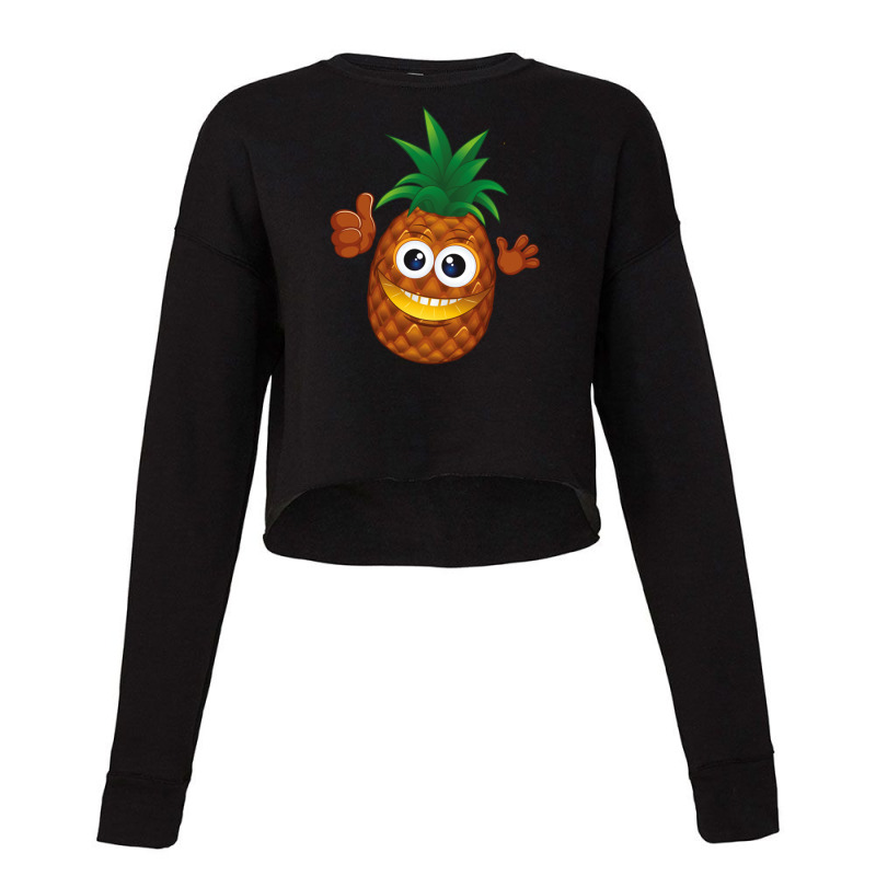 Cute Pineapple Cartoon Cropped Sweater by ŞEN | Artistshot