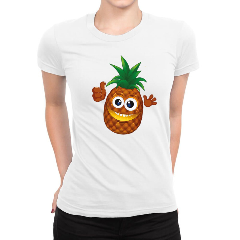 Cute Pineapple Cartoon Ladies Fitted T-Shirt by ŞEN | Artistshot