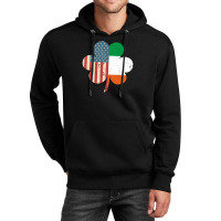 St. Patrick's Day Ireland And American Usa Flag Clover Funny Unisex Hoodie | Artistshot