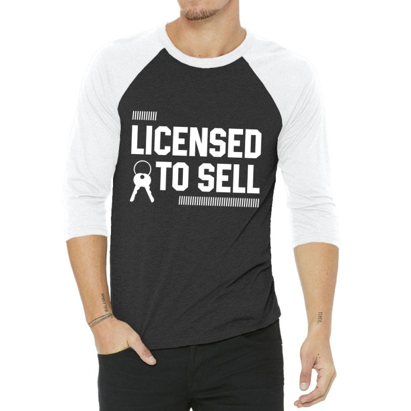 Licensed To Sell - Jobs Gift Occupation 3/4 Sleeve Shirt by Diogo Calheiros | Artistshot