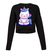 Meditation T  Shirt Cute Unicorn Meditation T  Shirt Cropped Sweater | Artistshot