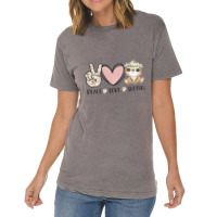 Peace Love Sloths Vintage T-shirt | Artistshot