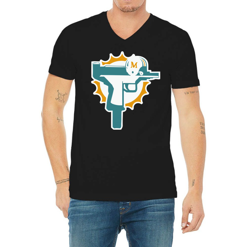 Custom Miami Dolphins Uzi Gun T Shirt Football Jersey Funny Ryan
