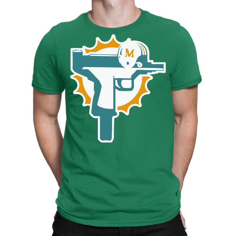 Custom Miami Dolphins Uzi Gun T Shirt Football Jersey Funny Ryan Tannehill  New Rare! Champion Hoodie By Mdk Art - Artistshot