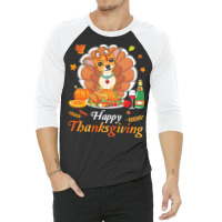 Chihuahua Happy Thanksgiving Christmas T  Shirt Chihuahua Turkey Costu 3/4 Sleeve Shirt | Artistshot