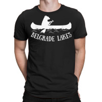 Belgrade Lakes Maine Bear Canoe Gift T Shirt T-shirt | Artistshot