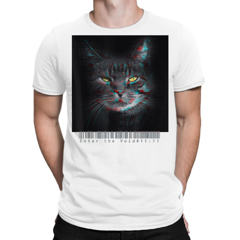 Enter The Void Glitch Maine Coon Feline Aesthetic Vaporwave T Shirt T-shirt | Artistshot