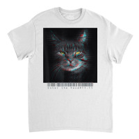 Enter The Void Glitch Maine Coon Feline Aesthetic Vaporwave T Shirt Classic T-shirt | Artistshot