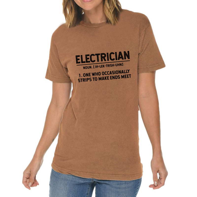 Electrician Definition - Jobs Gift Occupation Vintage T-Shirt by Diogo Calheiros | Artistshot