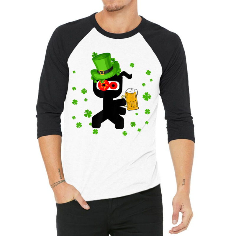 Shamrock Ninja St Patricks Day Gift Funny Tees T Shirt 3/4 Sleeve Shirt | Artistshot