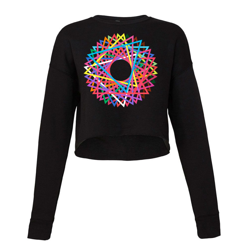 Triangle Abstract Art Cropped Sweater | Artistshot