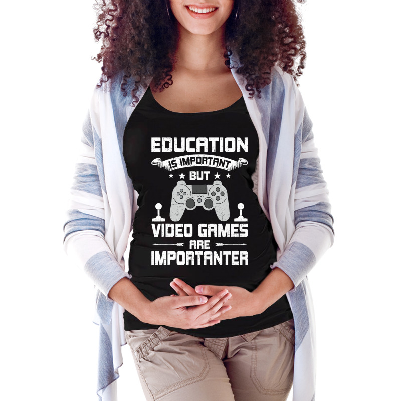 Video Games Are Importanter Video Gamer Gaming Maternity Scoop Neck T-shirt by thutrang92 | Artistshot