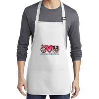 Peace Love Boston Terrier Medium-length Apron | Artistshot