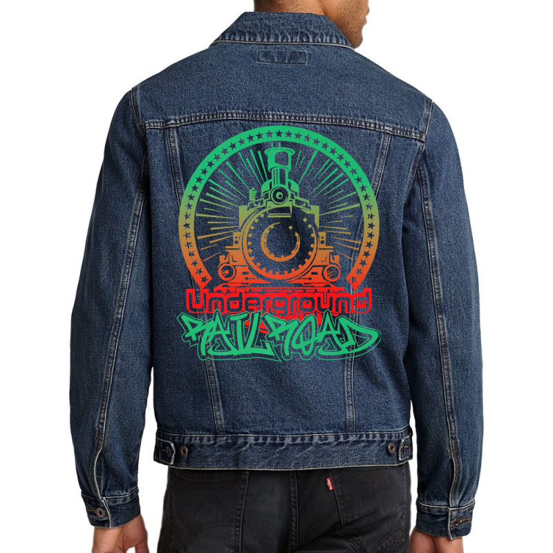 Underground Railroad Model Train Locomotive Railroad Railway Premium T Men Denim Jacket by ZaraeTrullinger | Artistshot