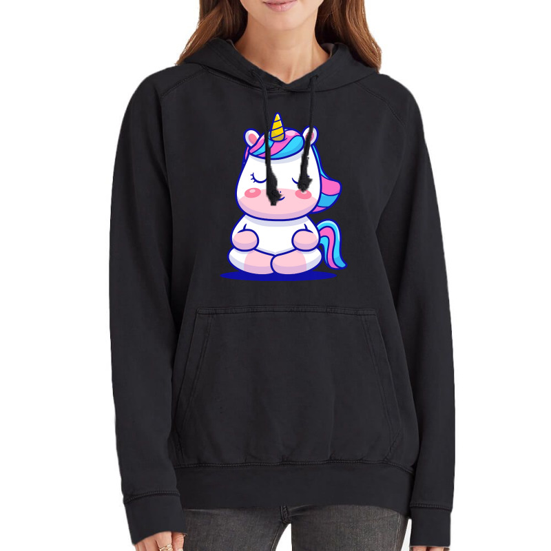 Meditation T  Shirt Cute Unicorn Meditation T  Shirt Vintage Hoodie by cabotageevolve | Artistshot