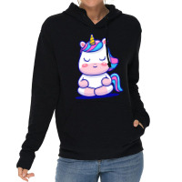 Meditation T  Shirt Cute Unicorn Meditation T  Shirt Lightweight Hoodie | Artistshot