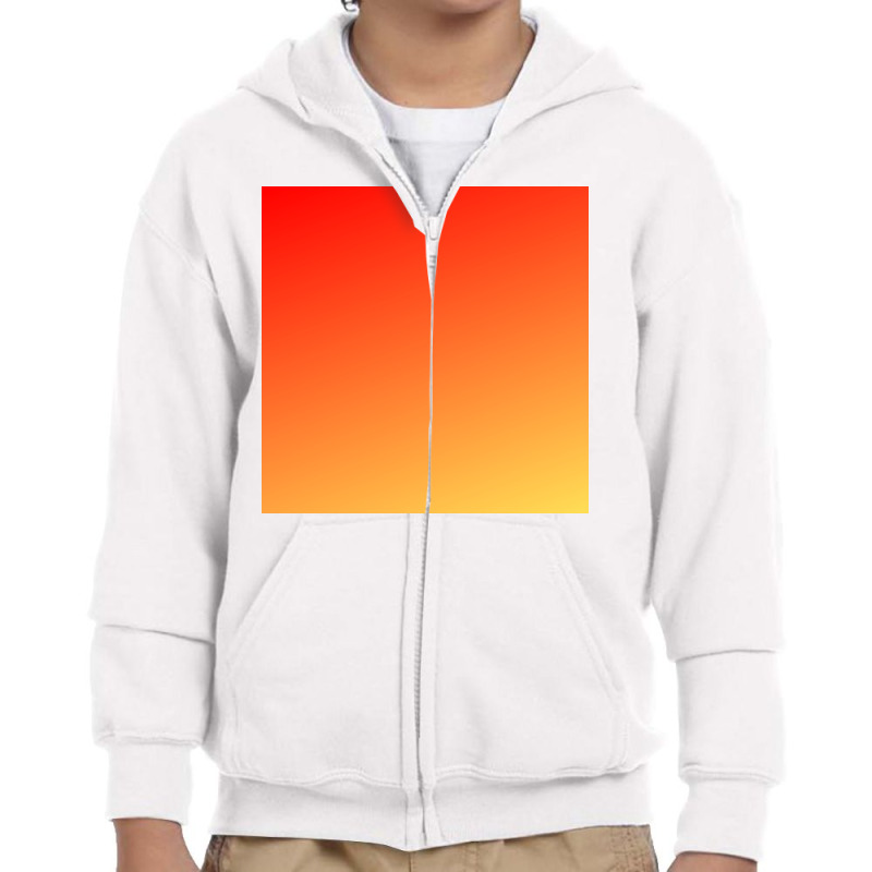 Yellow Orange Glitter Gradient Background Youth Zipper Hoodie by American choice | Artistshot