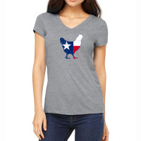 Fowl Threads  Texas Flag Chicken  Vintage Style Tee Women's V-neck T-shirt | Artistshot