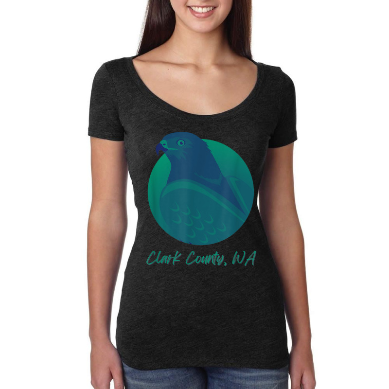 Clark County Wa Osprey Sea Green Raptor Ocean Bird T Shirt Women's Triblend Scoop T-shirt by sosieclaton | Artistshot