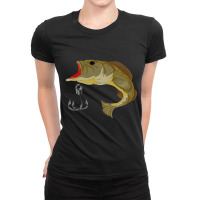 Fishing T  Shirt Angling Fish Funny Fisherman Angle Fishing T  Shirt Ladies Fitted T-shirt | Artistshot