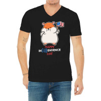 Independence Day T  Shirt Funny Dabbing Hamster 4th July Independence V-neck Tee | Artistshot