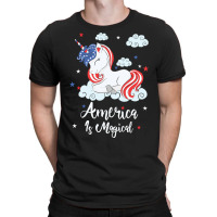 Independence Day T  Shirt Funny Unicorn America Is Magical T  Shirt T-shirt | Artistshot