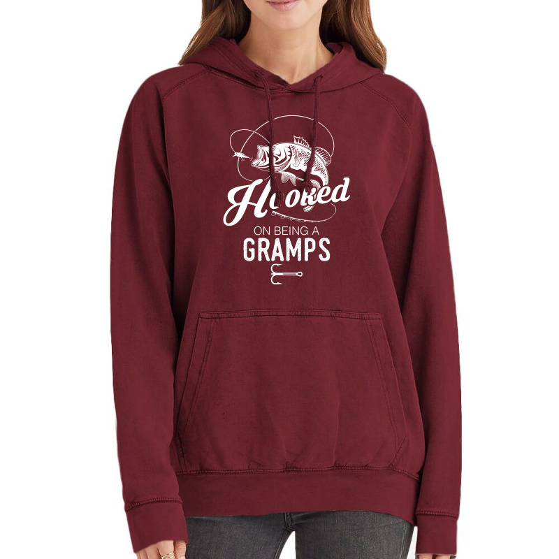 Hooked On Being A Gramps Vintage Hoodie | Artistshot