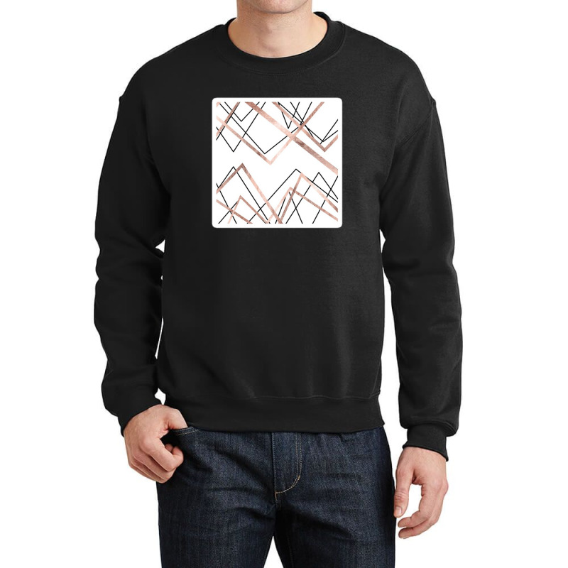 Modern Elegant Black White And Gold Floral Pattern 25009221 Crewneck Sweatshirt by Sri66 | Artistshot