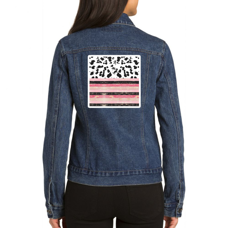 Modern Sparkly Faux Glitter Geometric Triangles 19221820 Ladies Denim Jacket by Sri66 | Artistshot