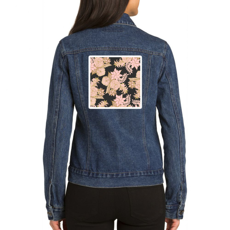 Modern Trendy Colorful Hand Drawn Line Art 14931836 Ladies Denim Jacket by Sri66 | Artistshot