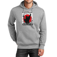 Vintage Catzilla Japanese Sunset Style Unisex Hoodie | Artistshot