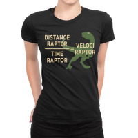 Equations Of Motion Science Veloci Raptor Physics Funny T Shirt Ladies Fitted T-shirt | Artistshot