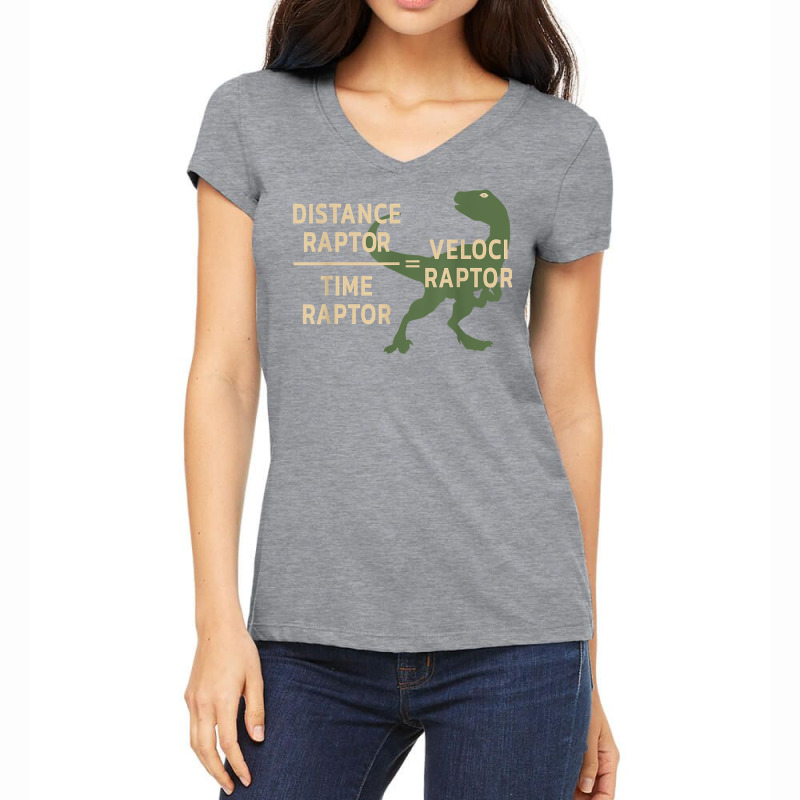 Equations Of Motion Science Veloci Raptor Physics Funny T Shirt Women's V-Neck T-Shirt by sosieclaton | Artistshot