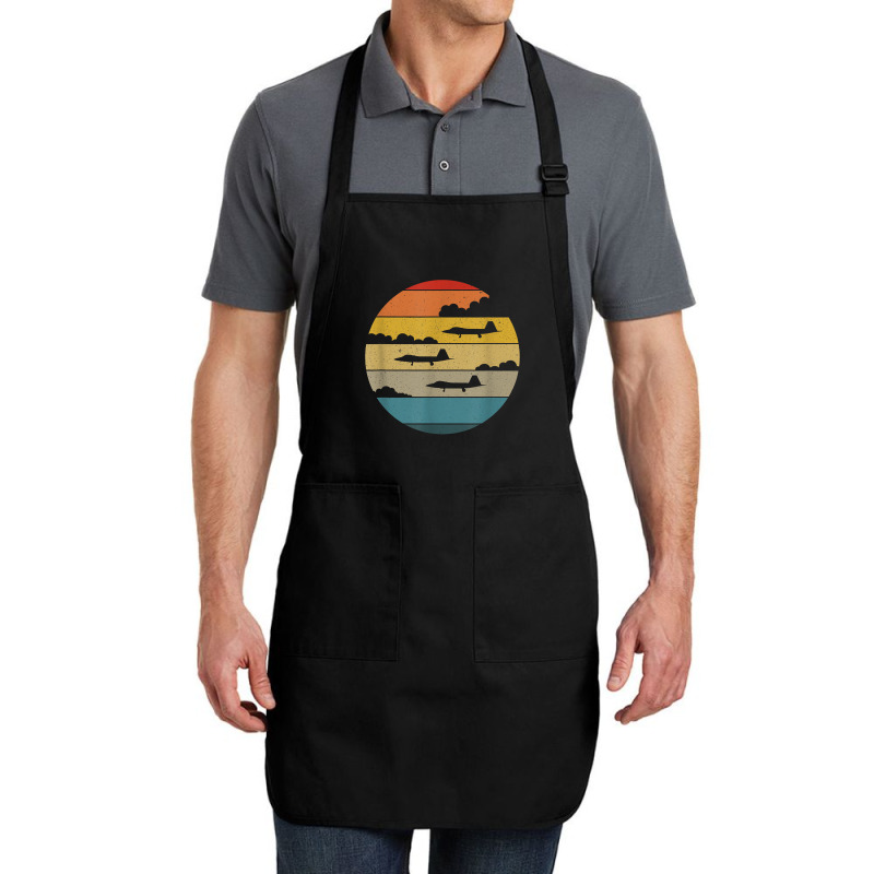 F 22 Raptor Silhouette Retro Sunset Airplanes In Clouds F22 T Shirt Full-length Apron | Artistshot