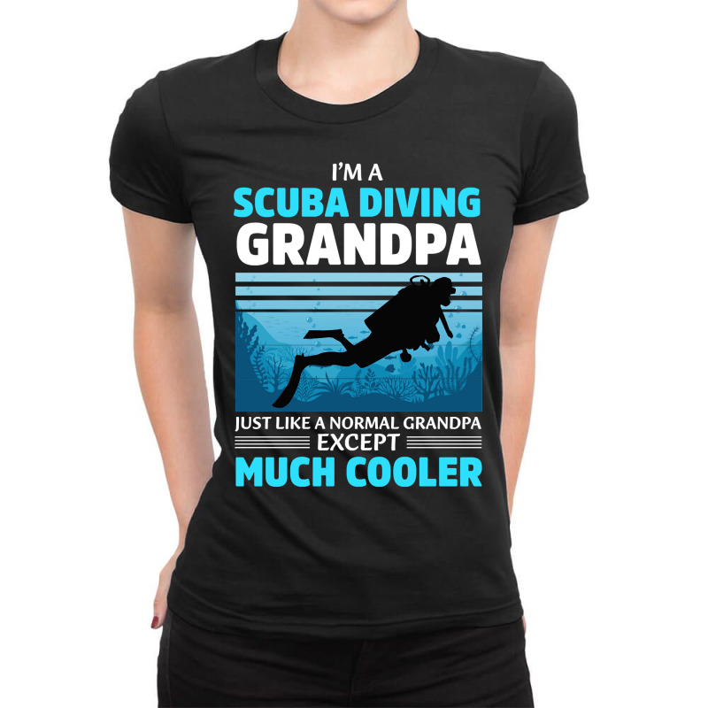 Diver Scuba Im A Scuba Diving Grandpa 327 Diving Deeper Ladies Fitted T-Shirt by Jeanette | Artistshot